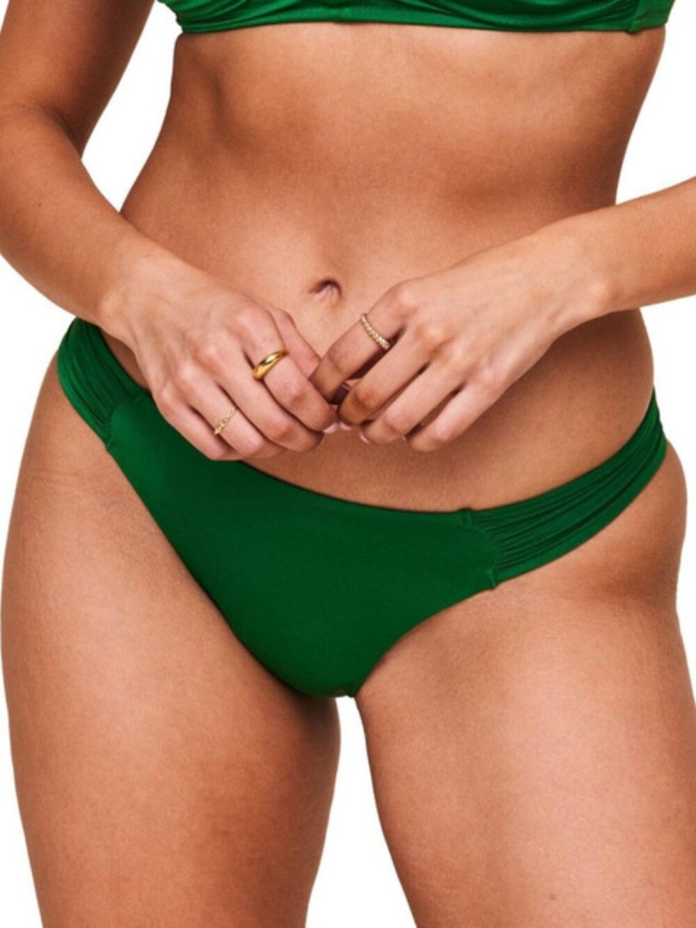 Adore Me Womens Tanisha Swimwear Cheeky Bikini Bottom - Medium, Dark Green